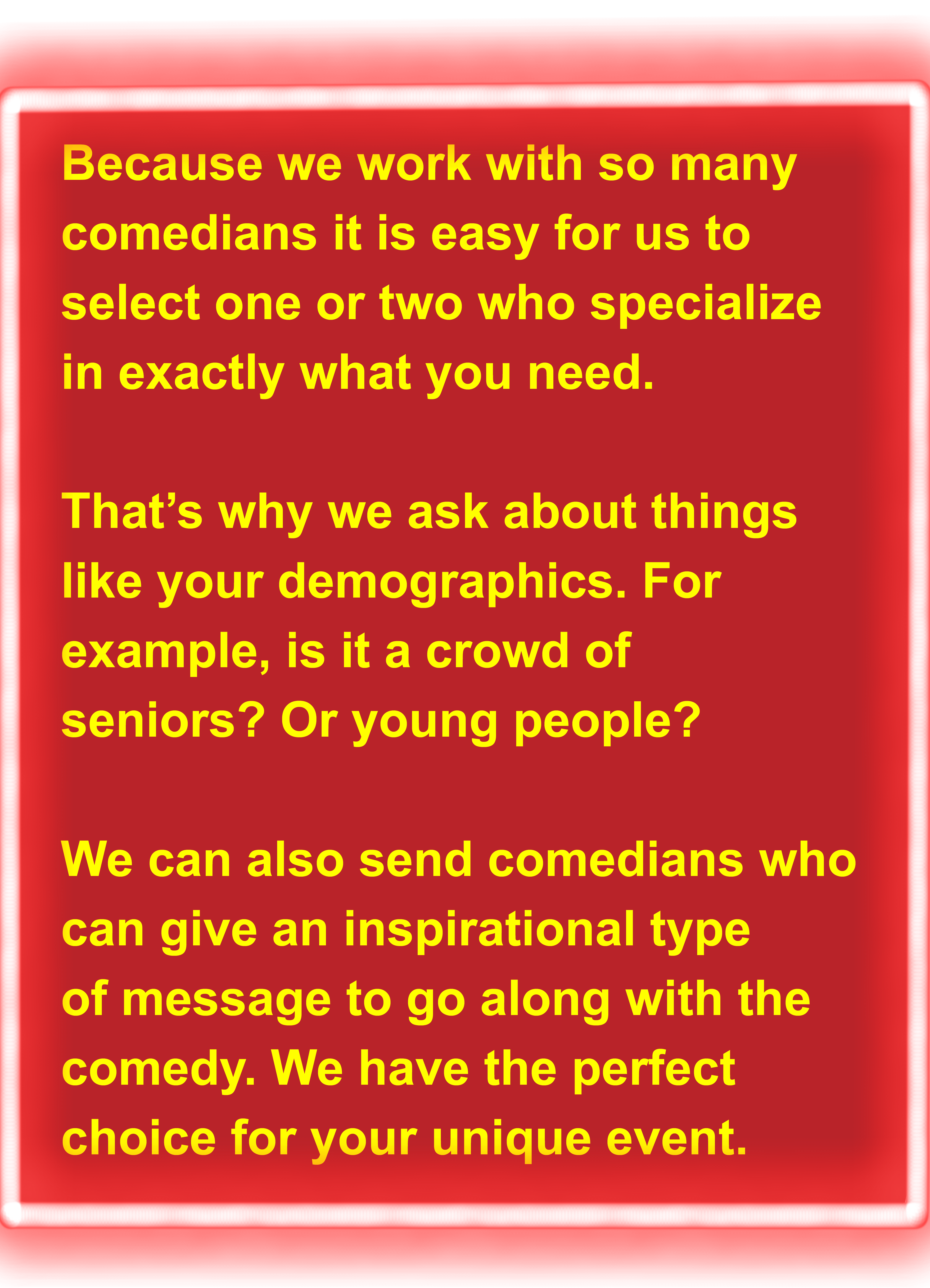 Comedian text 3