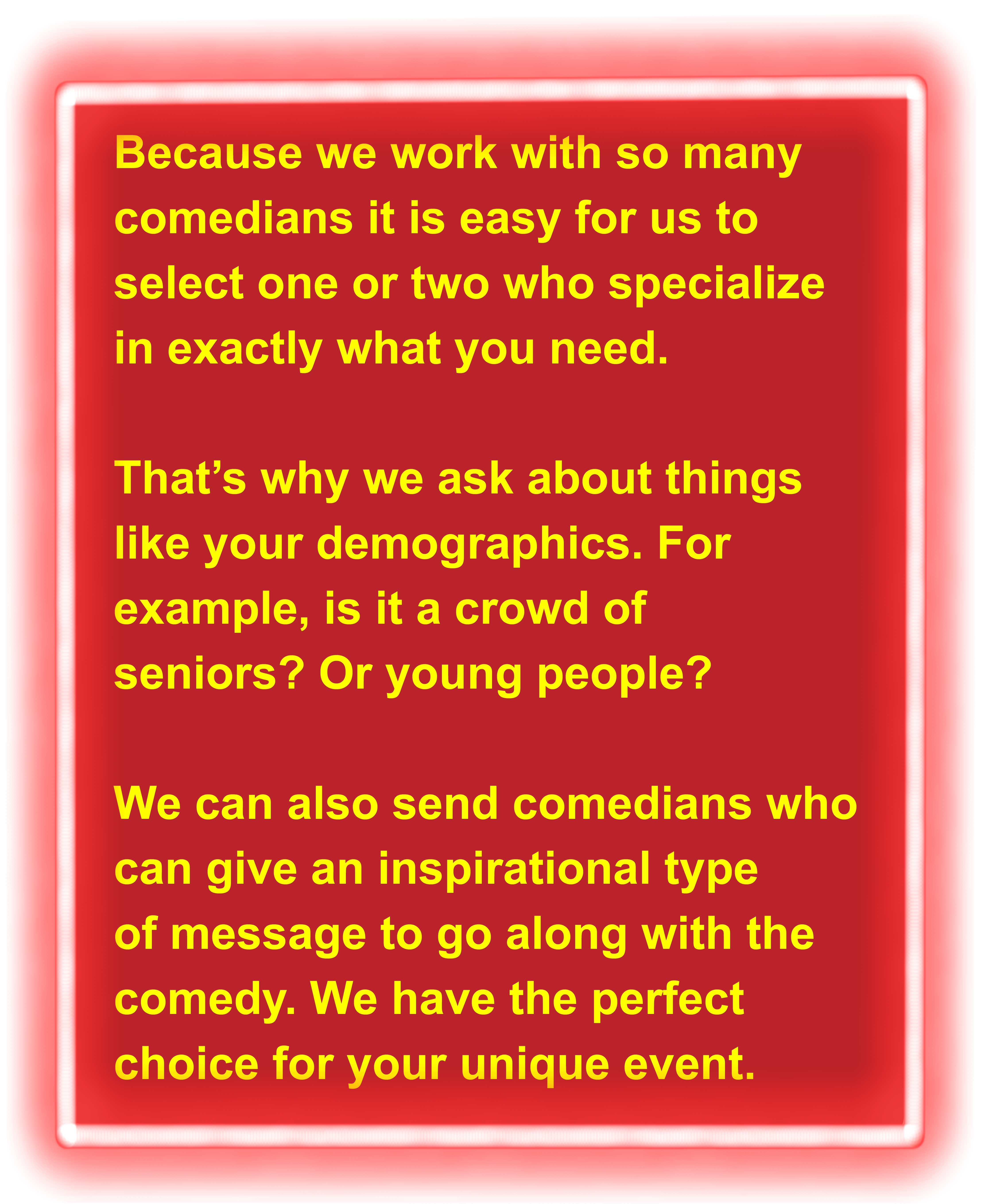 Comedian text 3
