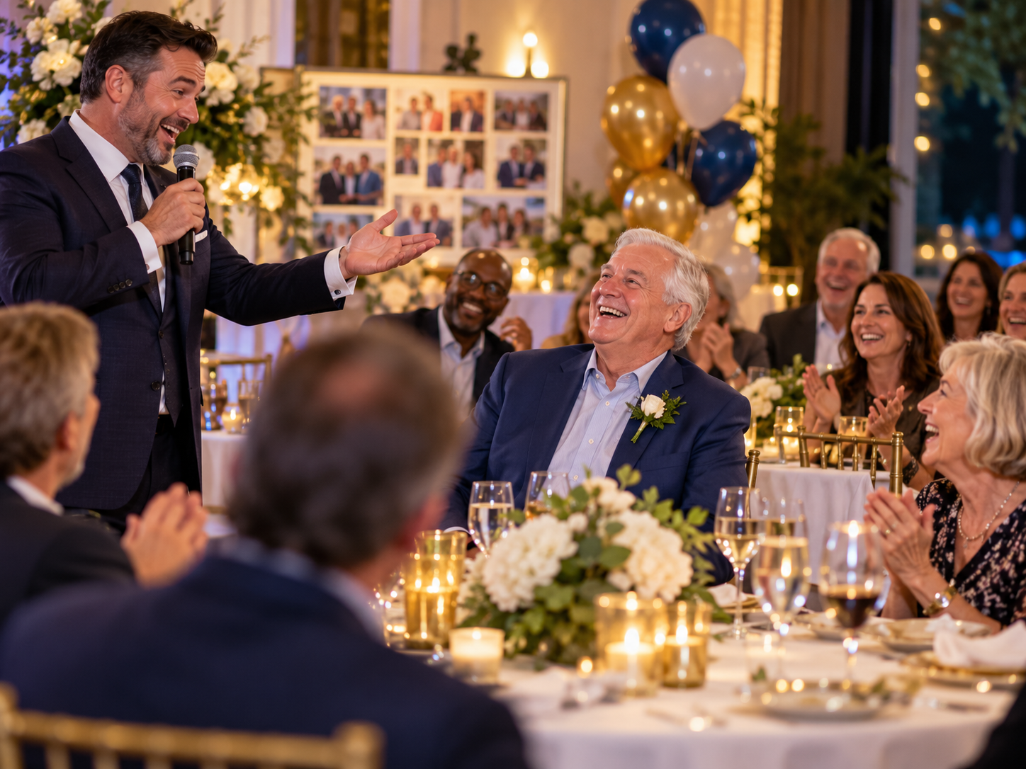 Book a comedian for a retirement celebration
